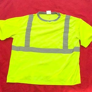 Thrifted oversized high vis T shirt